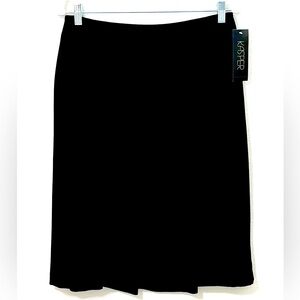 Kasper Black Crepe Pencil Skirt with Flared Back Size 8